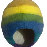 RAINBOW COLORED CAT HOUSE