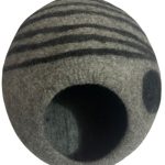 GREY WITH BLACK LINING CAT HOUSE